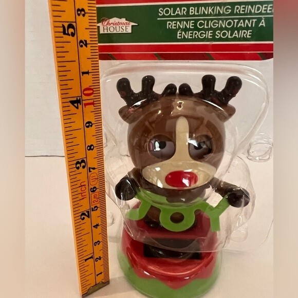 Solar Dancing Elf & Blinking Reindeer Set of 2 Christmas Holiday Novelty Toys - Picture 8 of 9
